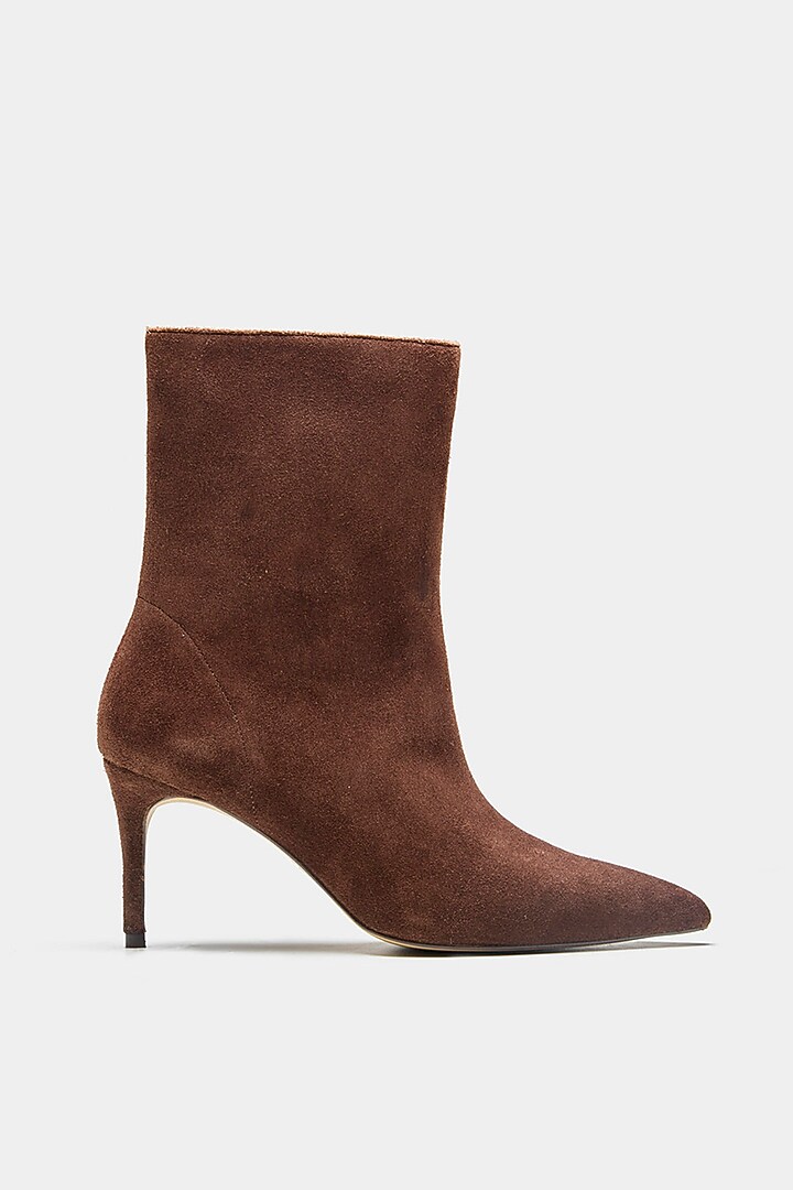 Brown Genuine Leather Ankle Boots by Oroh at Pernia's Pop Up Shop