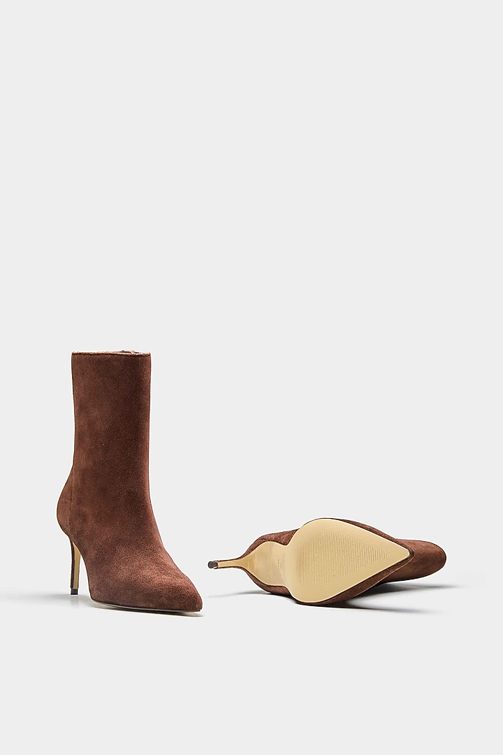 Brown Genuine Leather Ankle Boots by Oroh at Pernia's Pop Up Shop