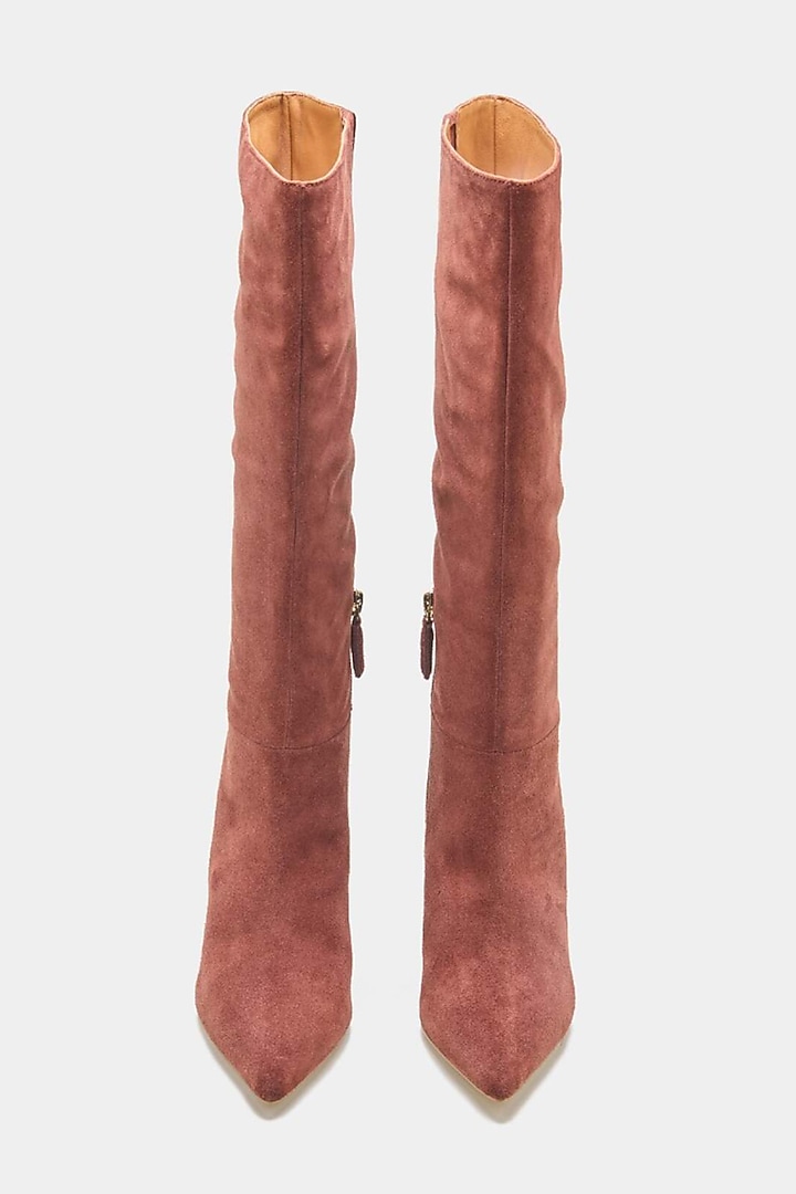 Brown Genuine Leather Long Boots by Oroh at Pernia's Pop Up Shop