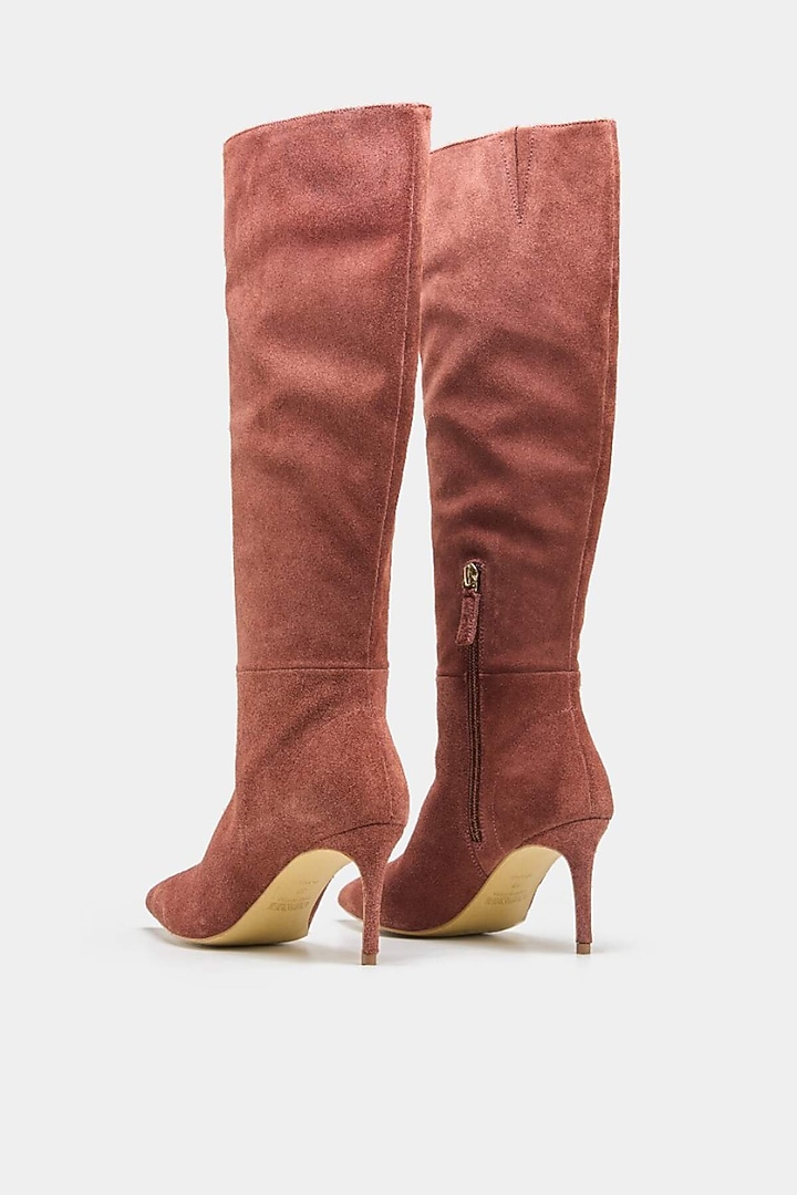 Brown Genuine Leather Long Boots by Oroh at Pernia's Pop Up Shop