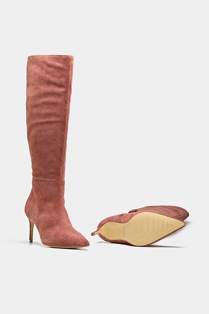 Brown Genuine Leather Long Boots by Oroh at Pernia's Pop Up Shop