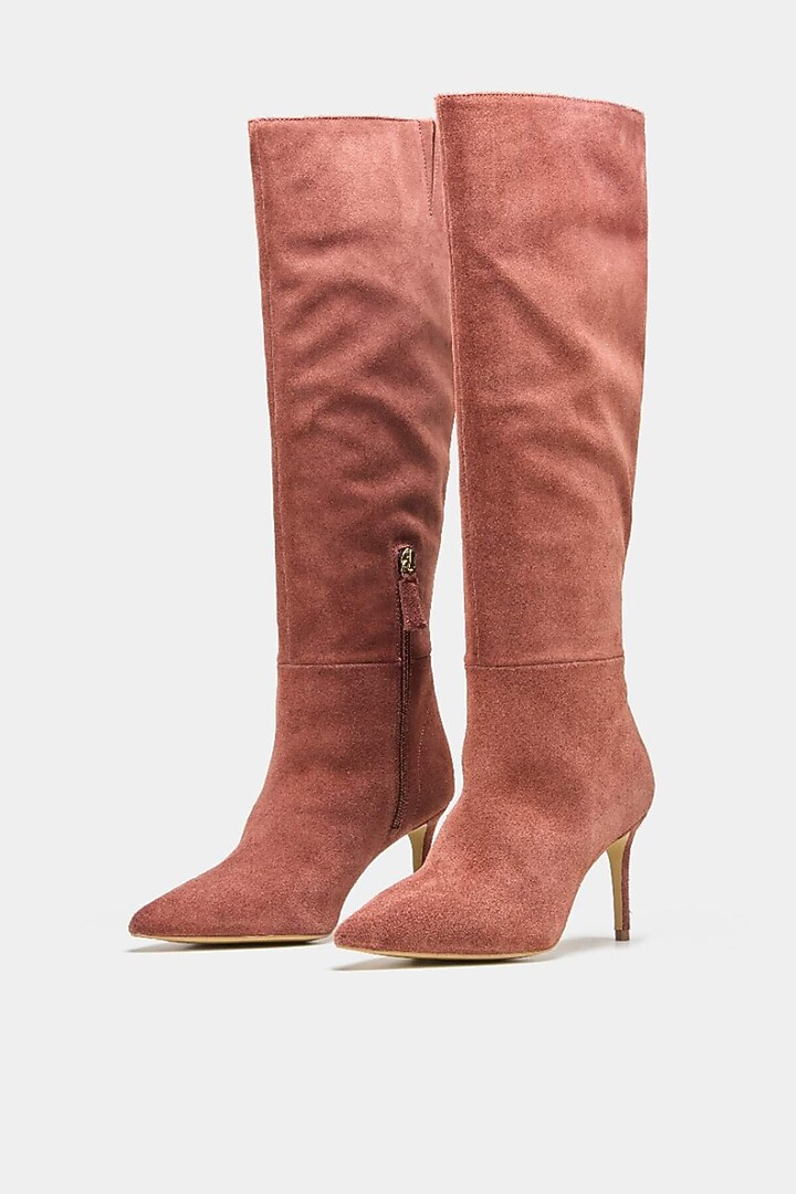 Brown Genuine Leather Long Boots by Oroh at Pernia's Pop Up Shop