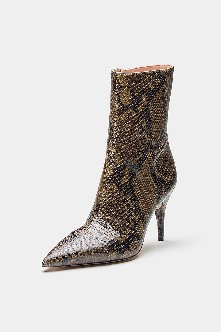 Multi-Colored Genuine Leather Ankle Boots by Oroh at Pernia's Pop Up Shop