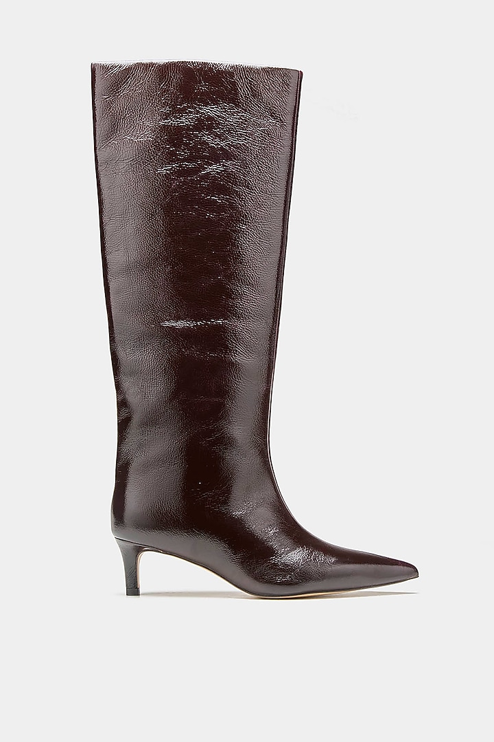 Brown Genuine Leather Long Boots by Oroh at Pernia's Pop Up Shop
