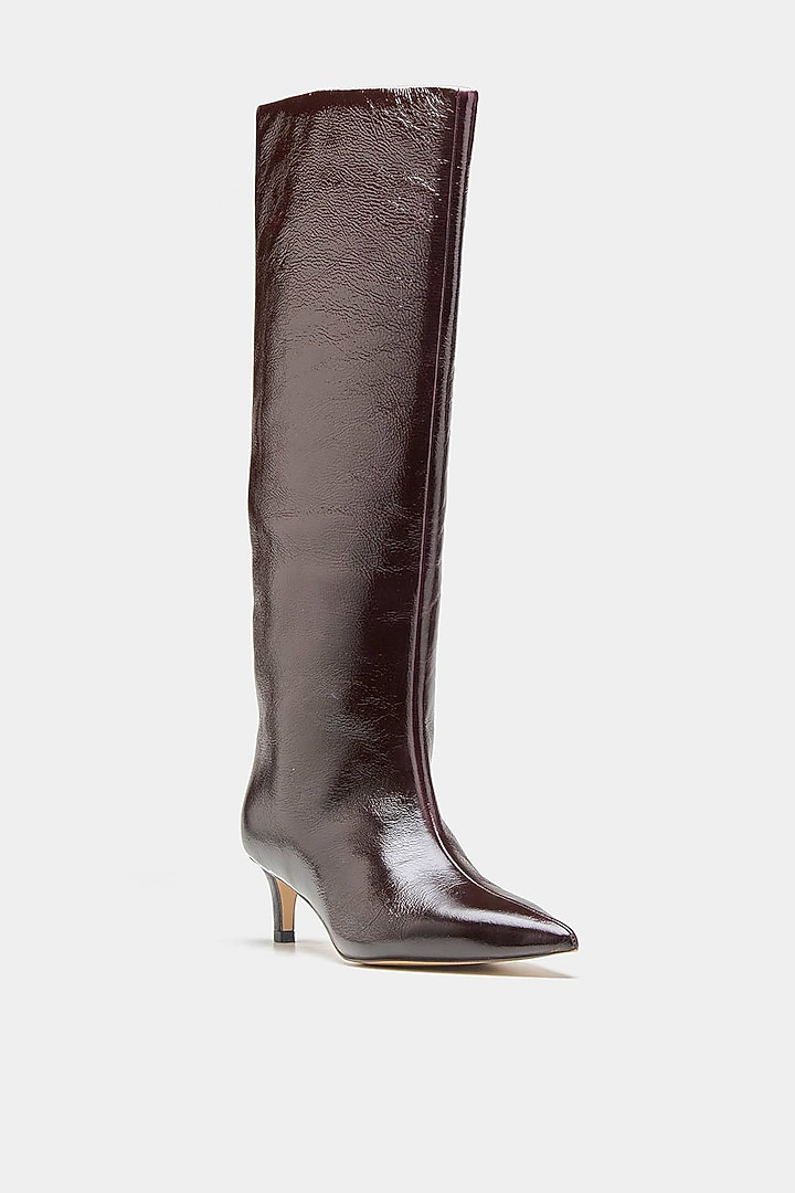 Brown Genuine Leather Long Boots by Oroh at Pernia's Pop Up Shop
