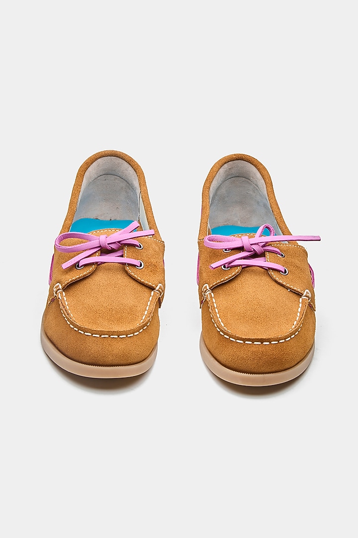 Tan Genuine Leather Loafers by Oroh at Pernia's Pop Up Shop