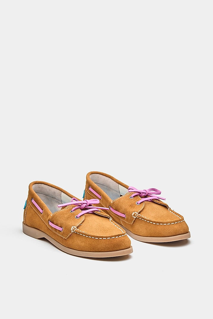 Tan Genuine Leather Loafers by Oroh at Pernia's Pop Up Shop