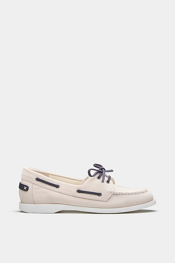 Nude Genuine Leather Loafers by Oroh at Pernia's Pop Up Shop