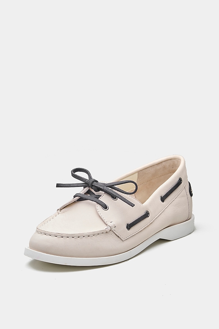 Nude Genuine Leather Loafers by Oroh at Pernia's Pop Up Shop