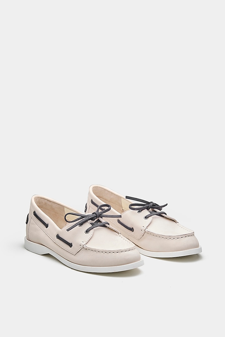 Nude Genuine Leather Loafers by Oroh at Pernia's Pop Up Shop
