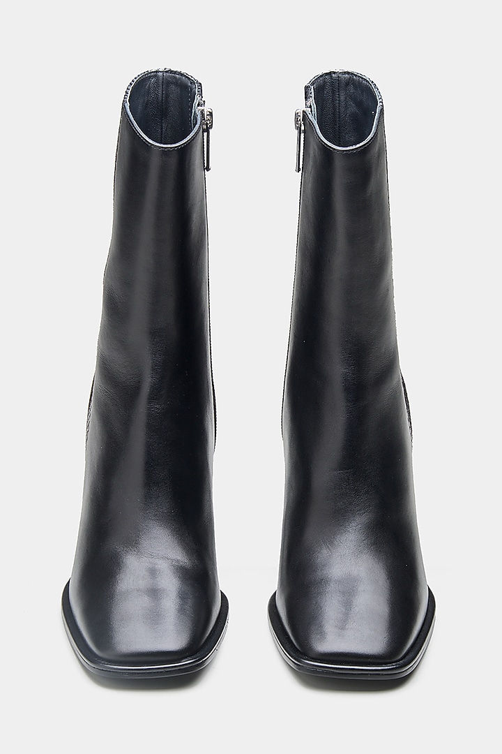 Black Genuine Leather Ankle Boots by Oroh at Pernia's Pop Up Shop