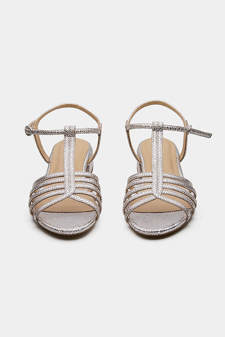White Genuine Leather Block Heels by Oroh at Pernia's Pop Up Shop