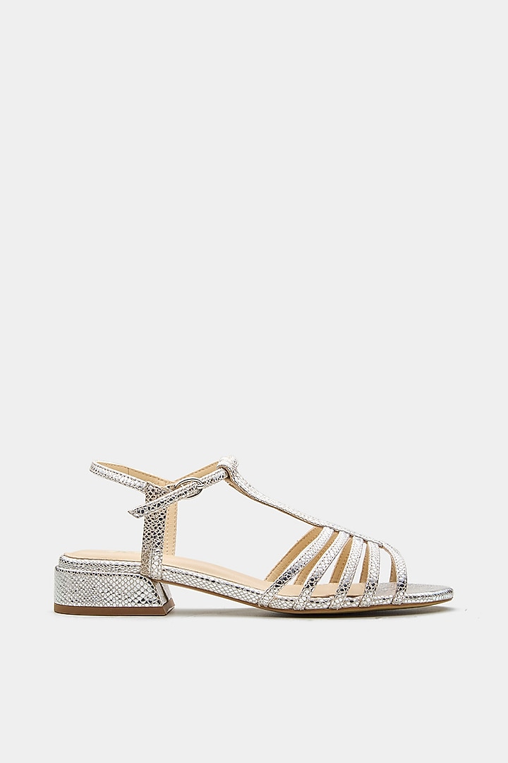 White Genuine Leather Block Heels by Oroh at Pernia's Pop Up Shop