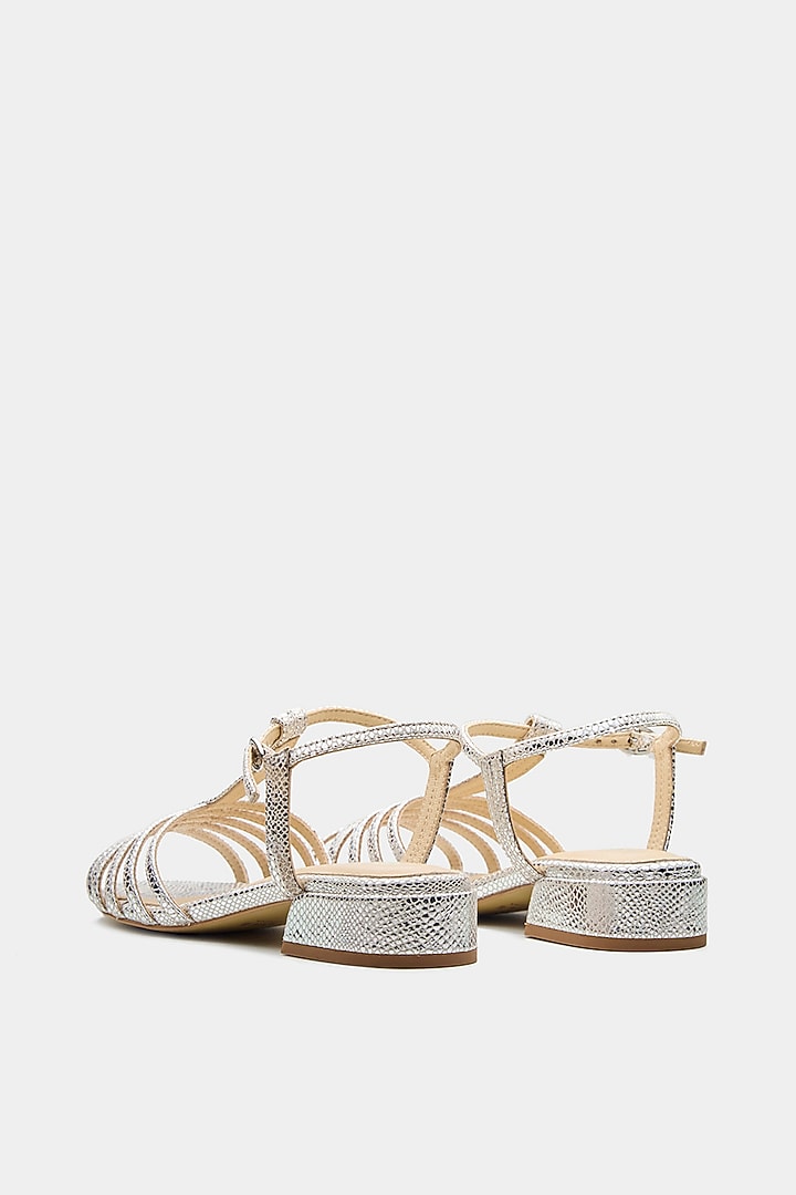 White Genuine Leather Block Heels by Oroh at Pernia's Pop Up Shop