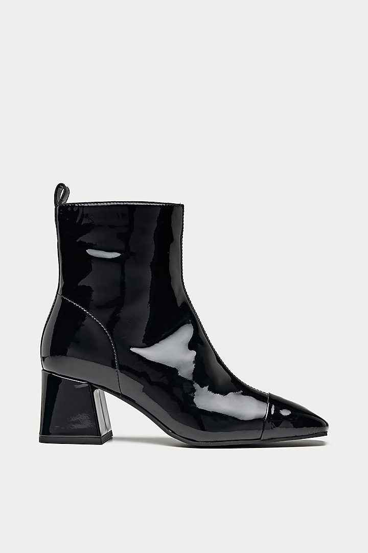 Black Genuine Leather Ankle Boots by Oroh at Pernia's Pop Up Shop