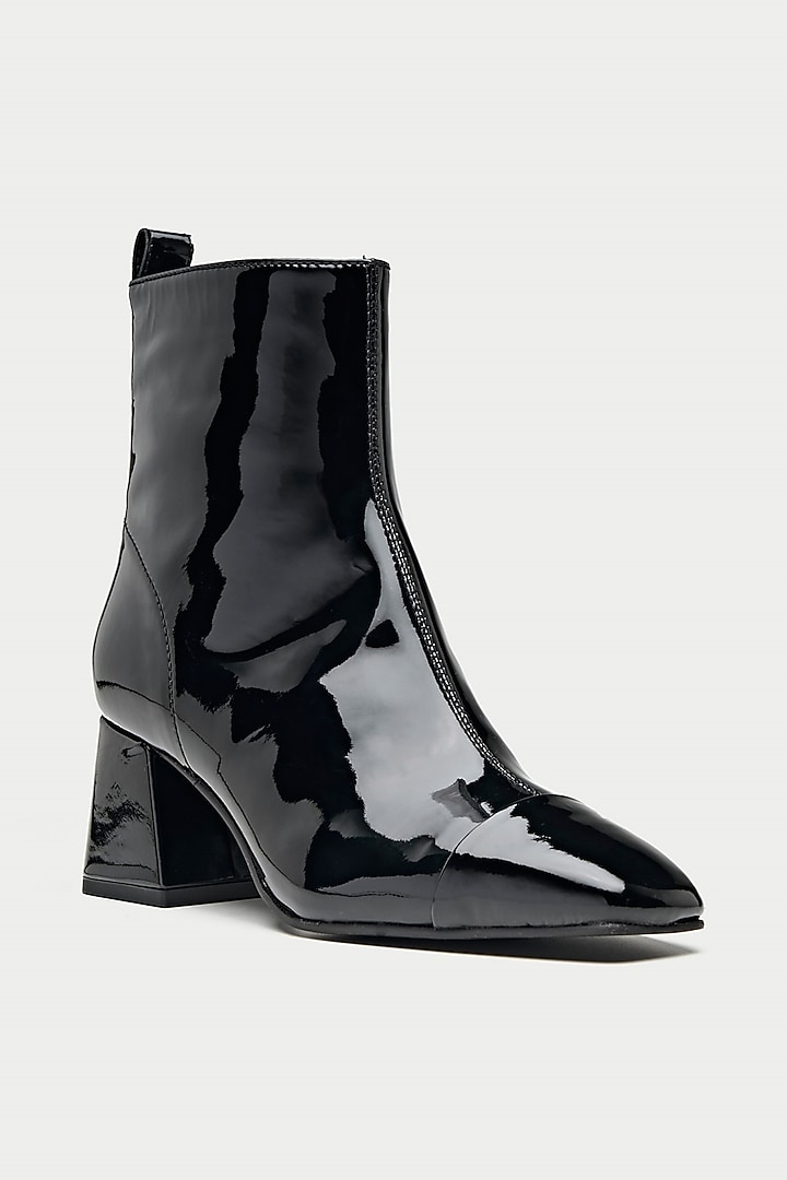 Black Genuine Leather Ankle Boots by Oroh at Pernia's Pop Up Shop