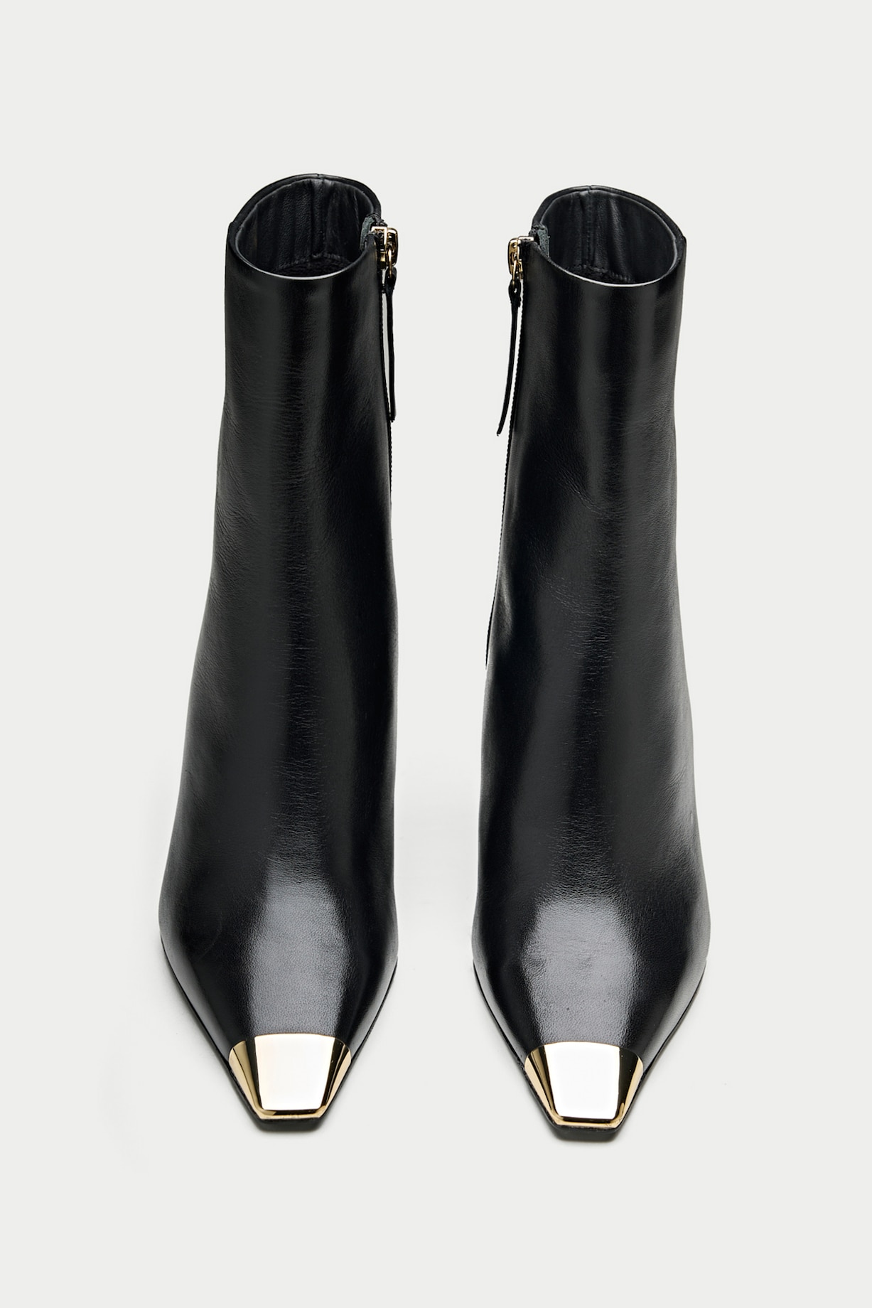 Black Genuine Leather Stiletto Ankle Boots by Oroh at Pernia's Pop