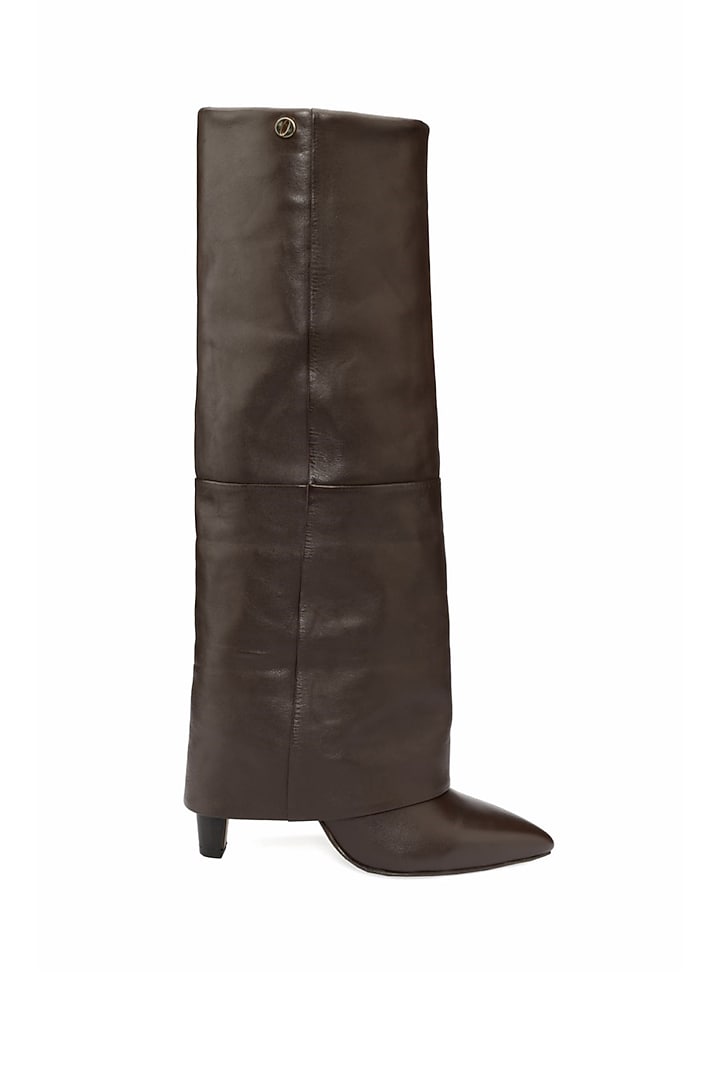 Brown Genuine Leather Over-The-Knee Boots by Oroh at Pernia's Pop Up Shop