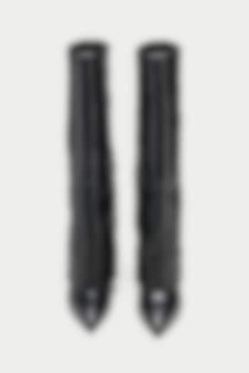 Black Genuine Leather Over-The-Knee Boots by Oroh at Pernia's Pop Up Shop