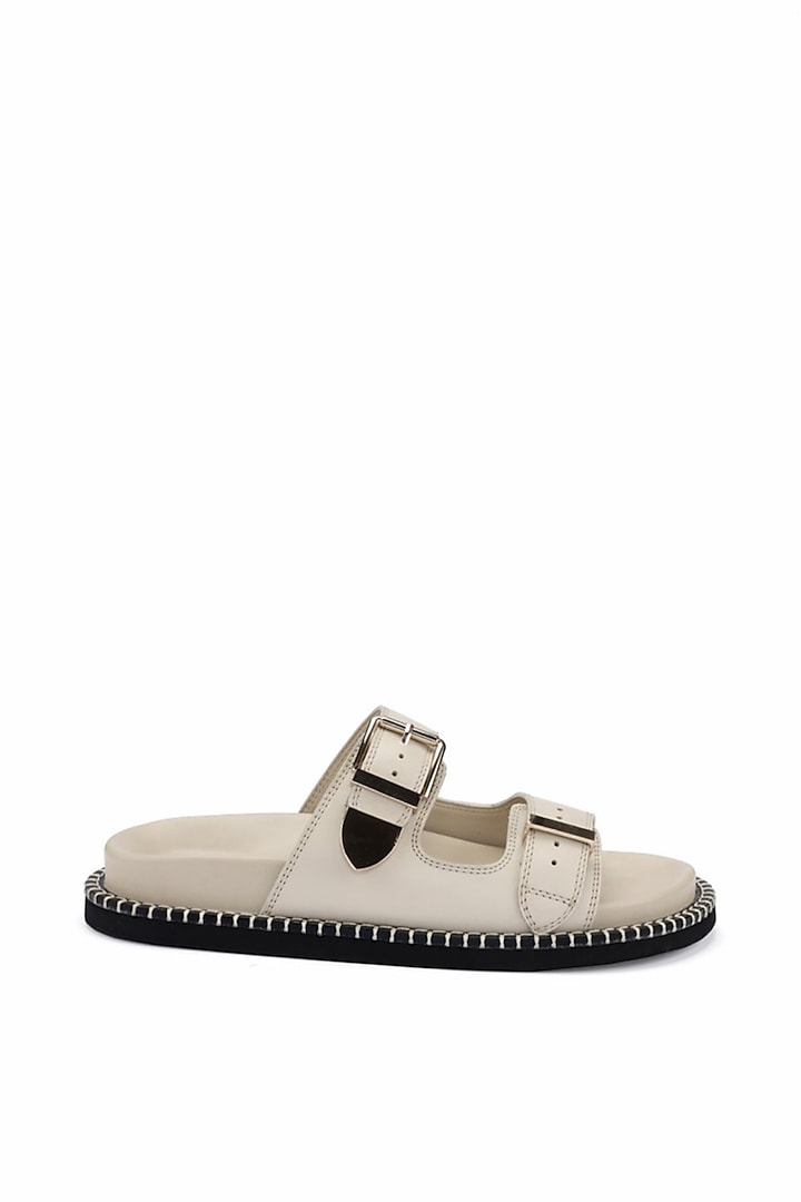 Nude Genuine Leather Flats by Oroh at Pernia's Pop Up Shop