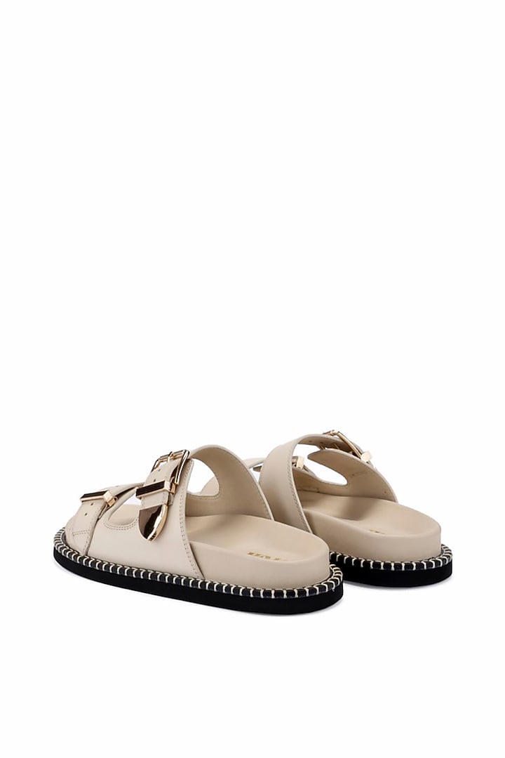 Nude Genuine Leather Flats by Oroh at Pernia's Pop Up Shop