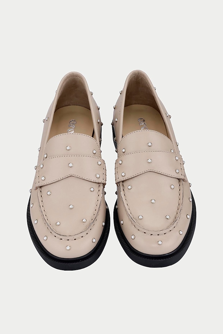 Off-White Genuine Leather Loafers by Oroh at Pernia's Pop Up Shop