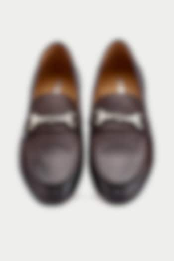 Brown Genuine Leather Loafers by Oroh at Pernia's Pop Up Shop