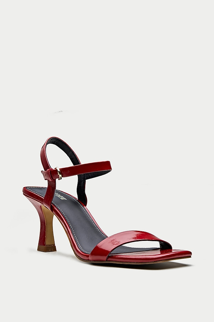 Maroon Genuine Leather Heels by Oroh at Pernia's Pop Up Shop