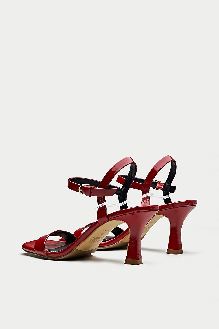 Maroon Genuine Leather Heels by Oroh at Pernia's Pop Up Shop