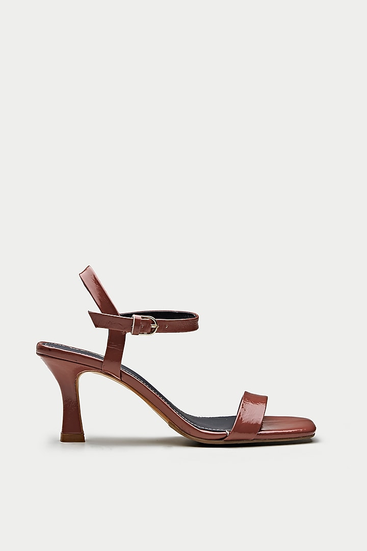 Pink Genuine Leather Heels by Oroh at Pernia's Pop Up Shop