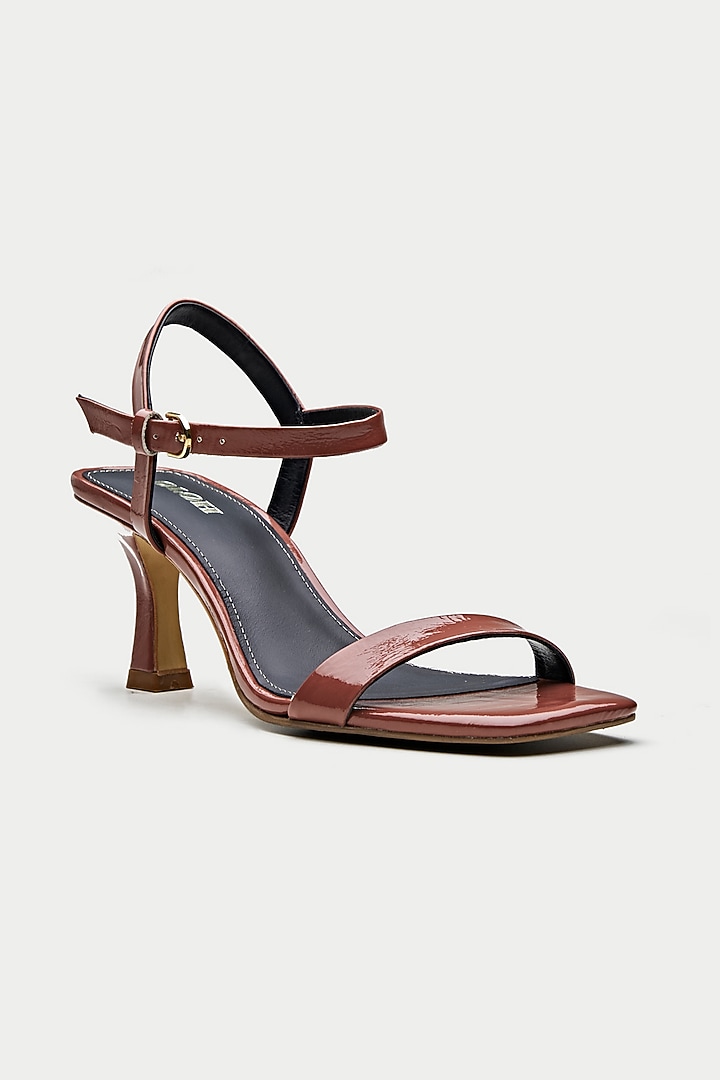 Pink Genuine Leather Heels by Oroh at Pernia's Pop Up Shop
