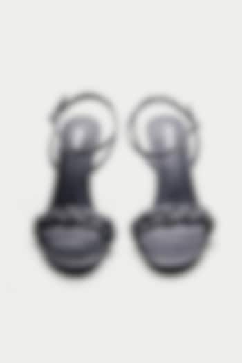 Black Genuine Leather Stiletto Heels by Oroh at Pernia's Pop Up Shop