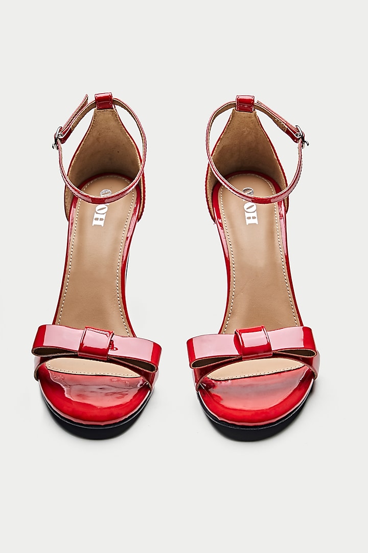 Red Genuine Leather Heels by Oroh at Pernia's Pop Up Shop