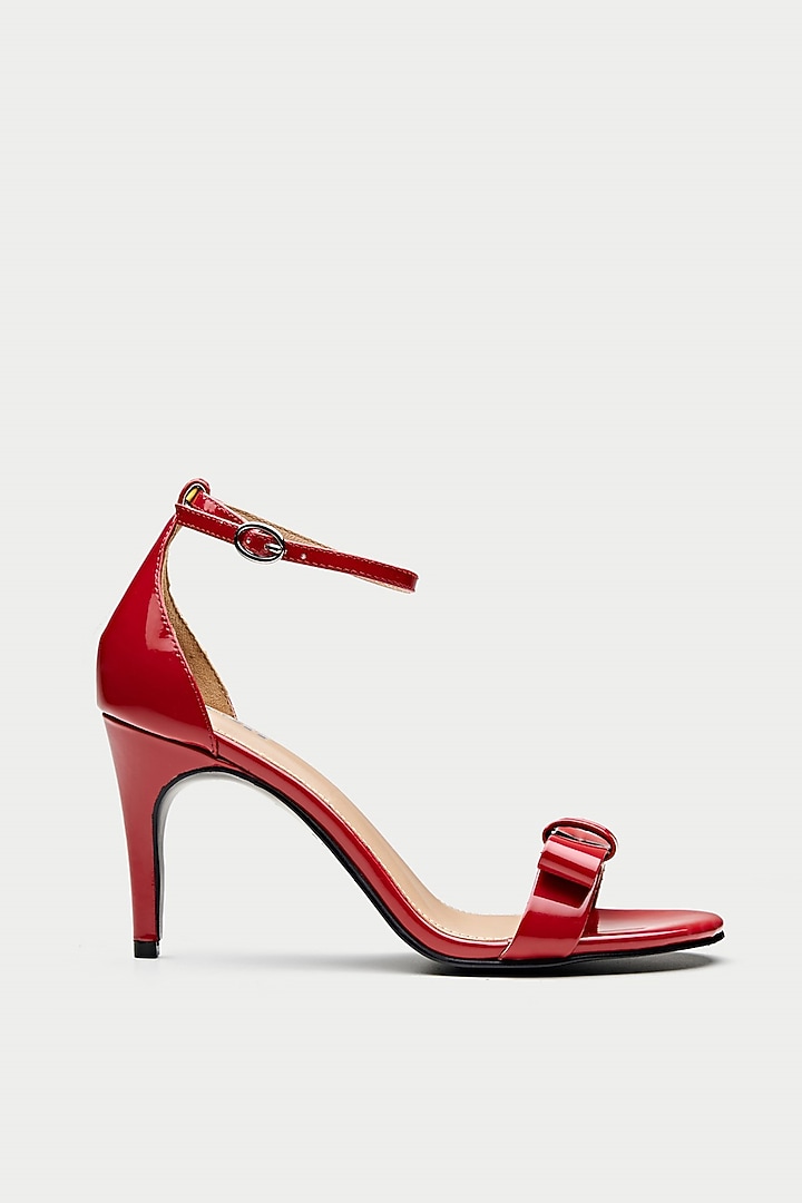 Red Genuine Leather Heels by Oroh at Pernia's Pop Up Shop