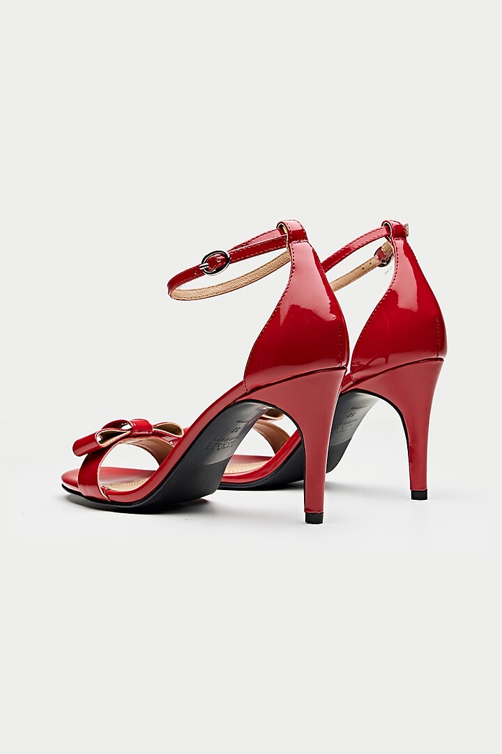 Red Genuine Leather Heels by Oroh at Pernia's Pop Up Shop