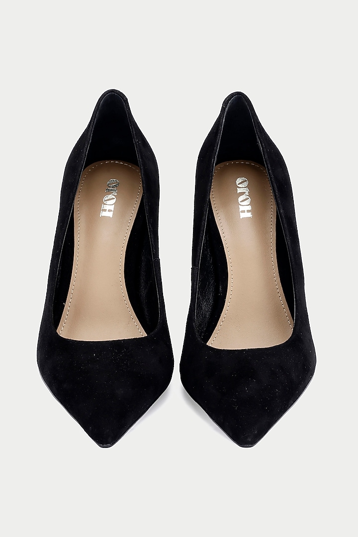 Black Genuine Leather Pump Heels by Oroh at Pernia's Pop Up Shop