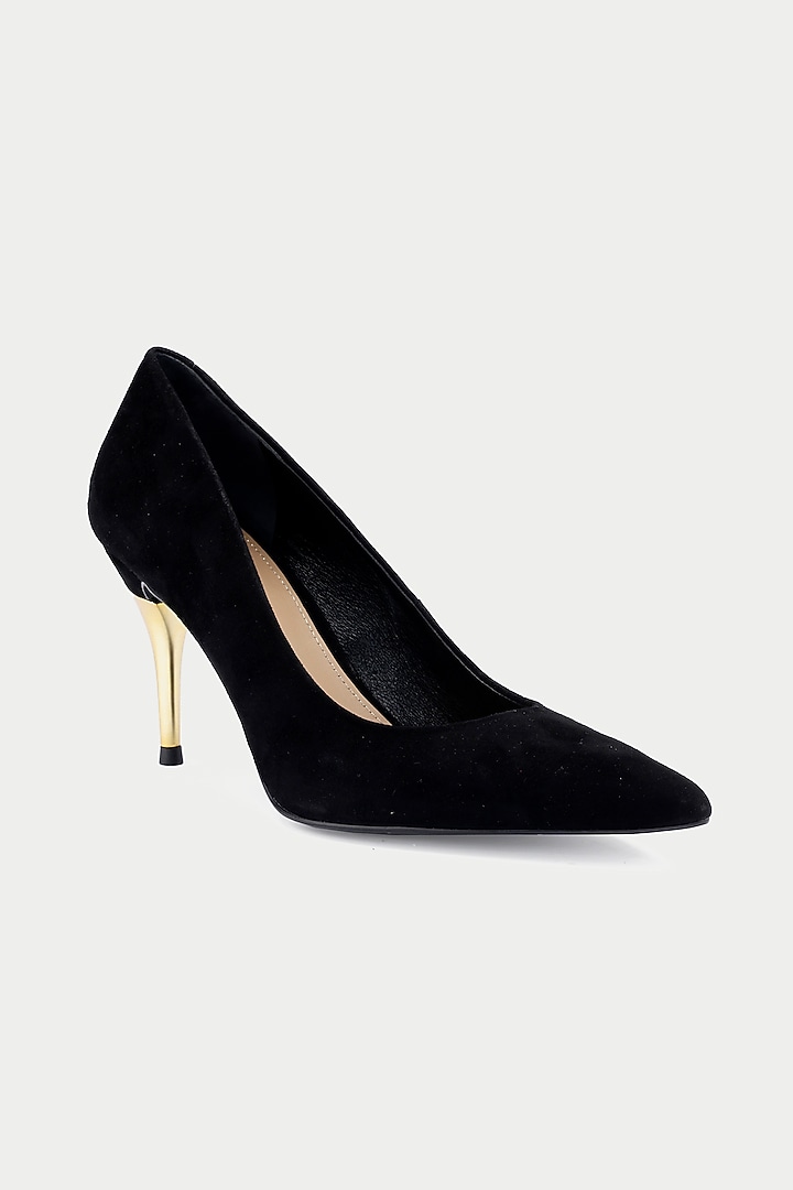 Black Genuine Leather Pump Heels by Oroh at Pernia's Pop Up Shop