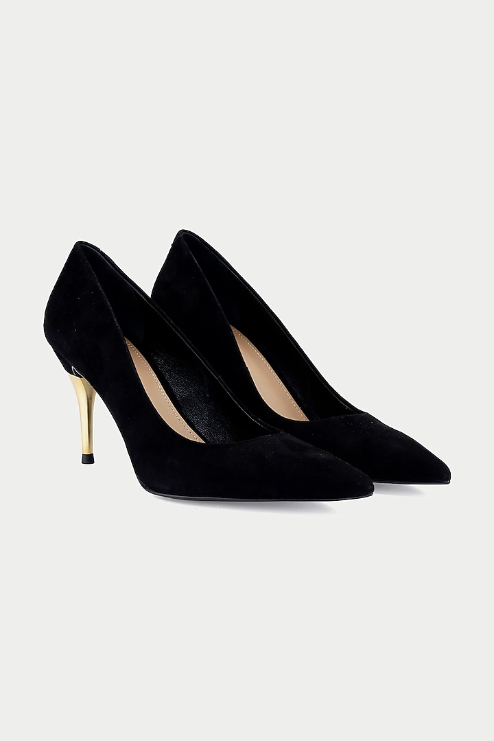 Black Genuine Leather Pump Heels by Oroh at Pernia's Pop Up Shop