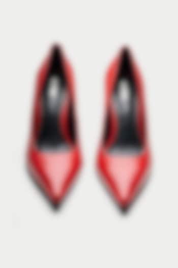 Red Genuine Leather Pump Heels by Oroh at Pernia's Pop Up Shop