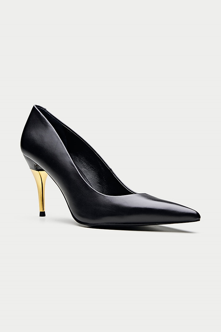 Black Genuine Leather Pump Heels by Oroh at Pernia's Pop Up Shop