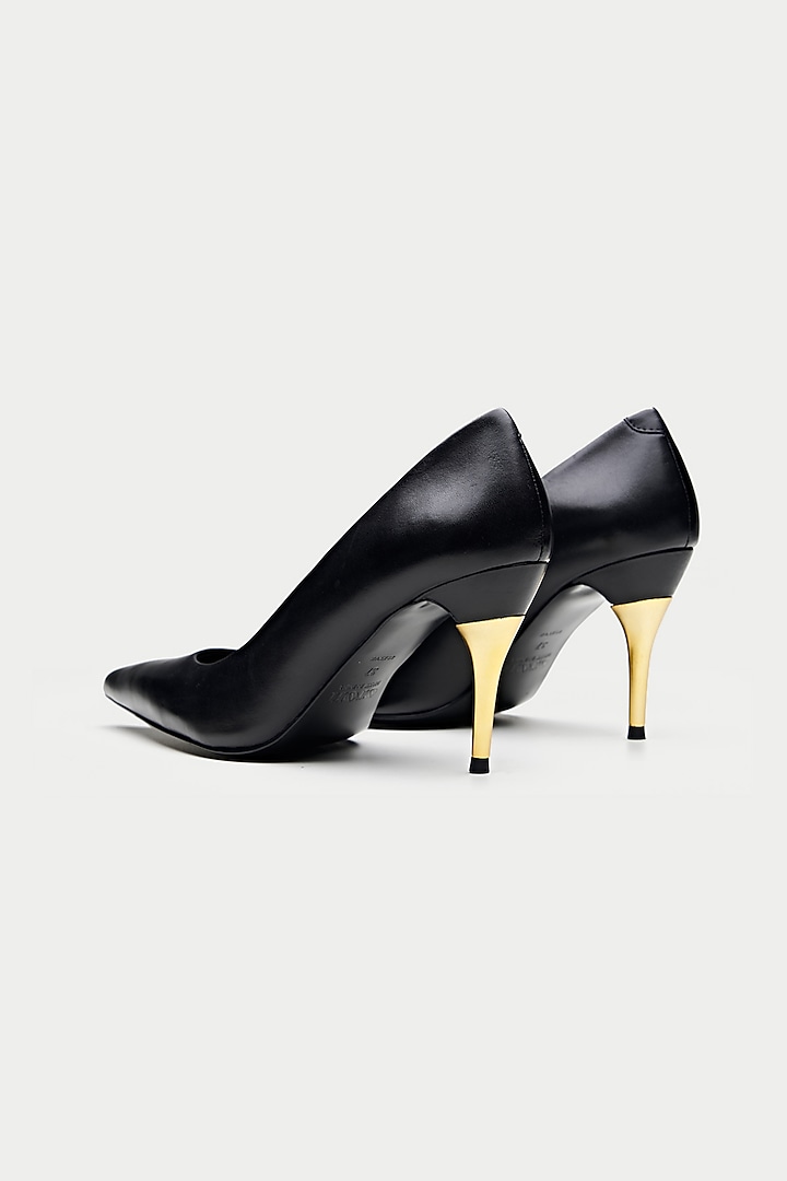 Black Genuine Leather Pump Heels by Oroh at Pernia's Pop Up Shop