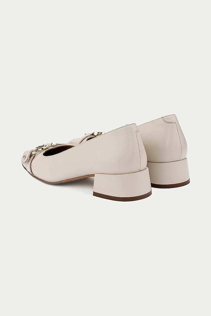 Nude Genuine Leather Pump Heels by Oroh at Pernia's Pop Up Shop