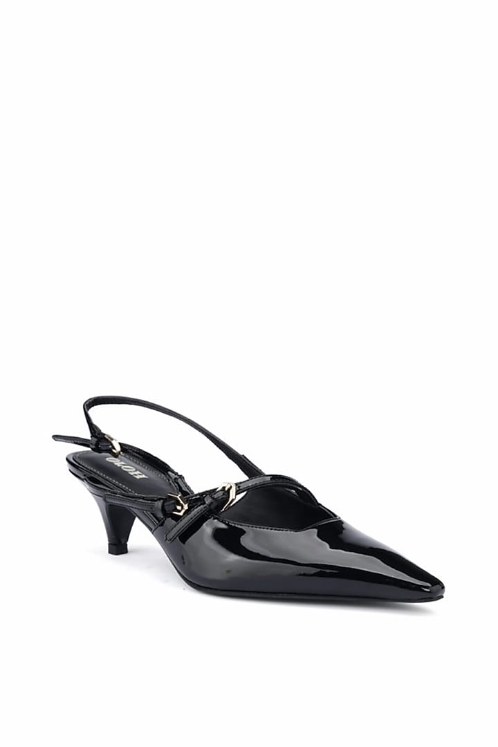Black Genuine Leather Pump Heels by Oroh at Pernia's Pop Up Shop