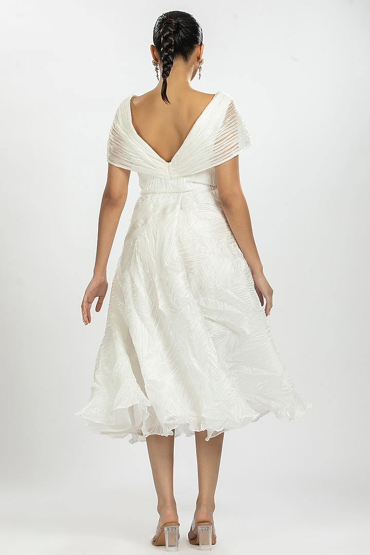 open lace back dress Alyce Paris 60278 - Long Jersey/Striped Organza Ballgown Dress main image 1