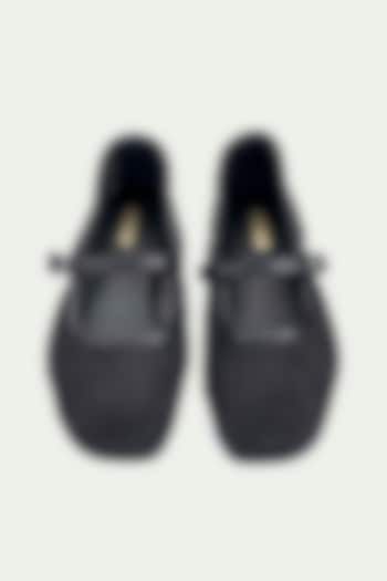 Black Genuine Leather Ballerina Flats by Oroh at Pernia's Pop Up Shop