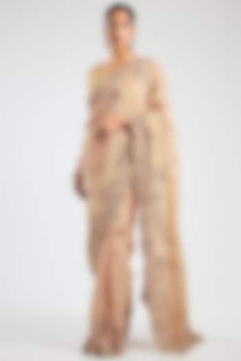 Dusty Lavender Mulberry Silk Reception Saree Set by OSAA By Adarsh at Pernia's Pop Up Shop