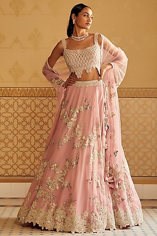 Soft Berry Embroidered Lehenga Set

 by OSAA By Adarsh