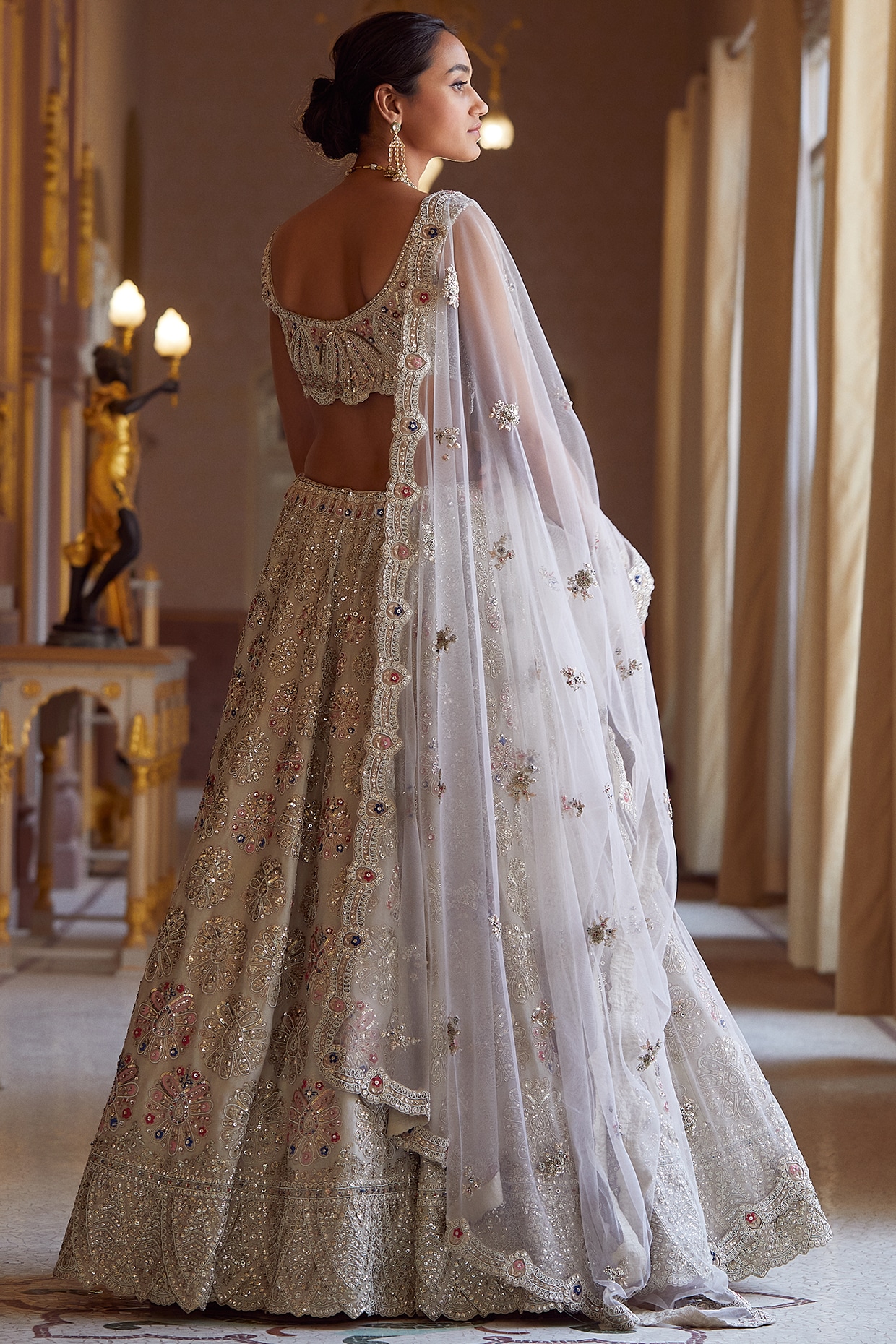 Step into elegance with our Pearl White Designer Lehenga, adorned with  intricate details and timeless charm. Embrace sophistication on yo... |  Instagram