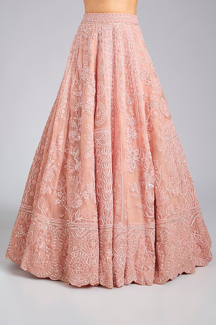 Coralie Rose Organza Bridal Lehenga Set by OSAA By Adarsh at Pernia's Pop Up Shop