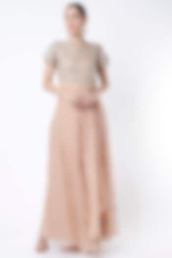 Blush Embroidered Gown by OSAA By Adarsh